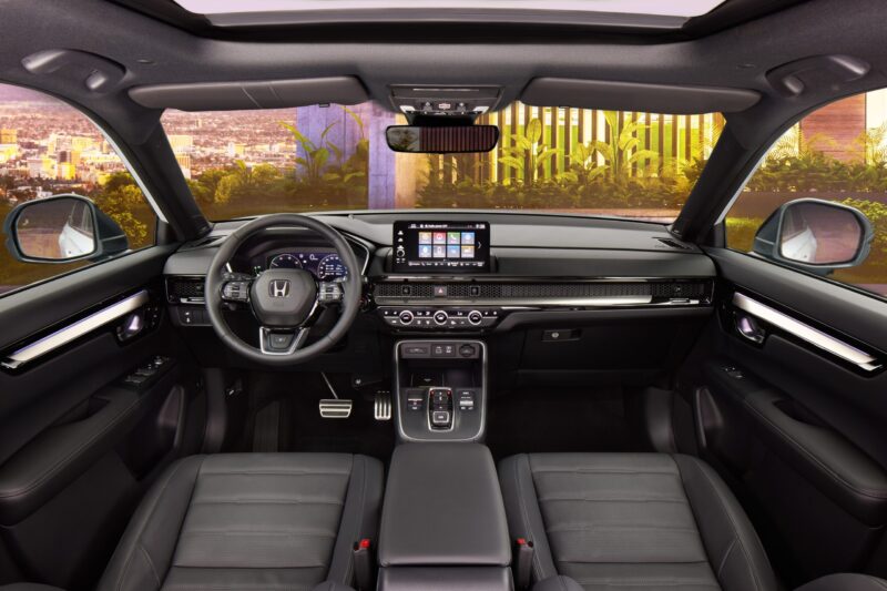 het interieur van de honda crv