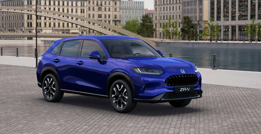 de honda zr-v in de kleur Still Night Pearl